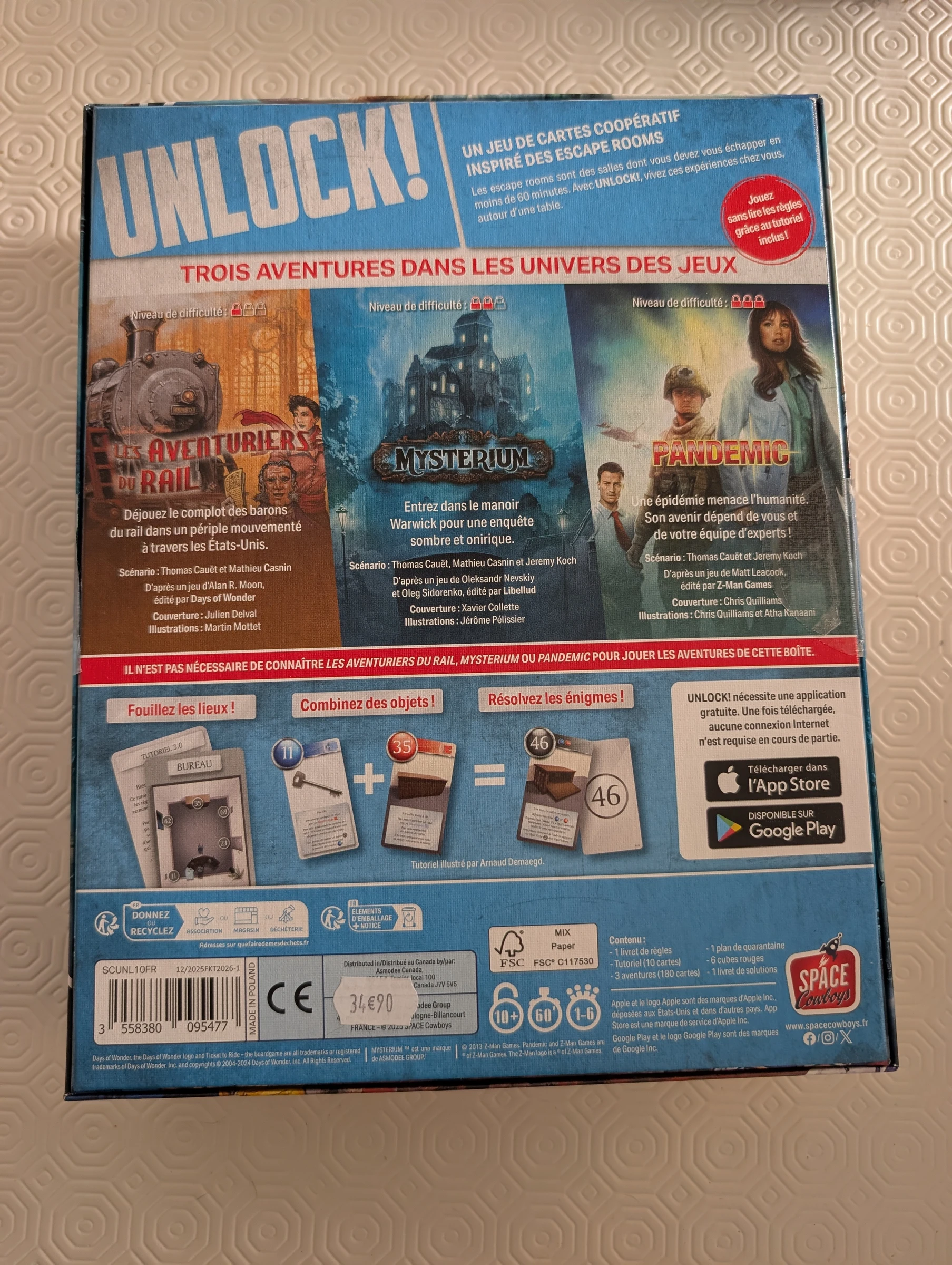 Unlock! Game Adventures – Juego de mesa cooperativo (3 aventuras) – photo 2